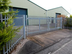 Steel palisade fencing